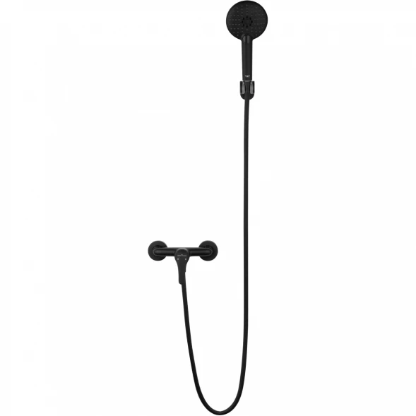 Смеситель для душа Wonzon &amp; Woghand WW-4540-MB с душевым гарнитуром, черный матовый