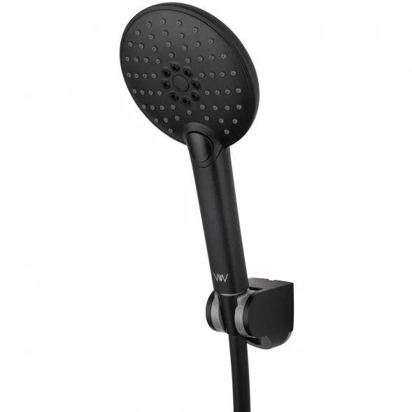 Смеситель для душа Wonzon &amp; Woghand WW-4540-MB с душевым гарнитуром, черный матовый
