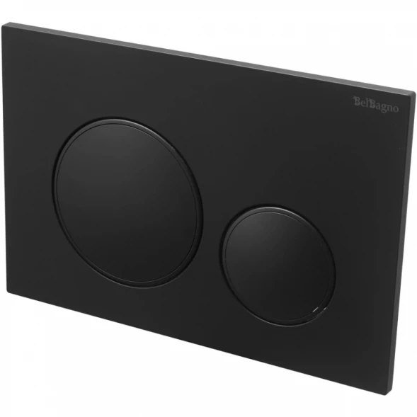 Кнопка смыва BelBagno BB-17C-NERO.M для инсталляции, черный матовый