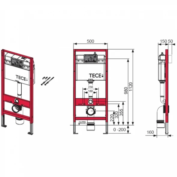Комплект подвесной унитаз BelBagno Tre BB8001CHR/SC + система инсталляции Tece 9400412