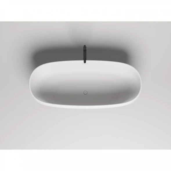 Ванна из литьевого мрамора Salini S-Stone Greca 103121M 180x80 см, отдельностоящая, белый матовый