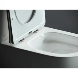 Чаша напольного безободкового унитаза с сиденьем микролифт Ceramica Nova Mia CN1801-B