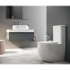Чаша напольного безободкового унитаза с сиденьем микролифт Ceramica Nova Mia CN1801-B