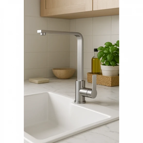 Смеситель для кухни Arrow AG4521SS нержавеющая сталь
