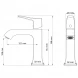 Смеситель для раковины Wonzon &amp; Woghand Flex WW-88018072-MB черный матовый