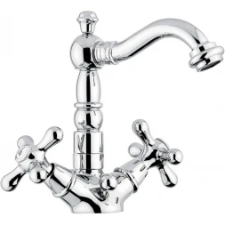 Смеситель для раковины Emmevi Deco Old 12615/CR с донным клапаном, хром