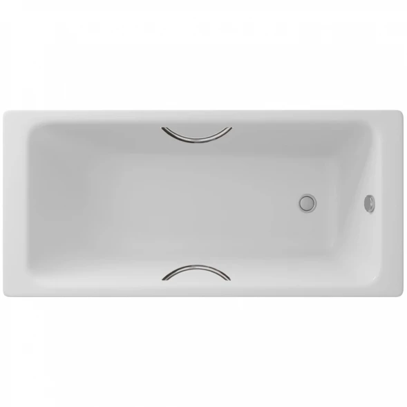 Ванна чугунная Delice Parallel DLR220504R 160x70 см, с ручками, белый