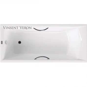 Ванна чугунная Vinsent Veron Devon VDV1807545H/E60327CH 180x75 см, с ручками, белый