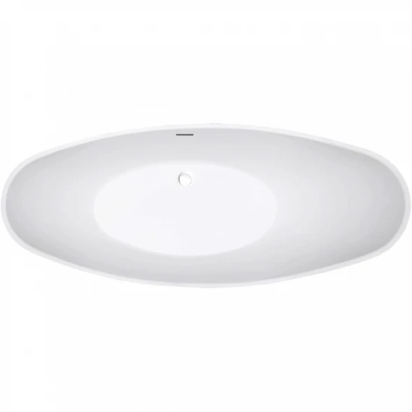 Акриловая ванна Abber AB9233MB 183,5x78,5 см, отдельностоящая, черный матовый/белый