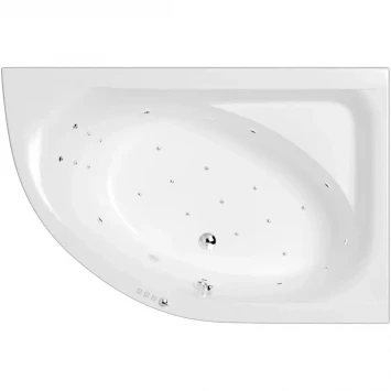 Акриловая ванна Whitecross Aquarella 0109.170110.100.ULTRA.CR 170x110 см R, с гидромассажем, угловая, белый