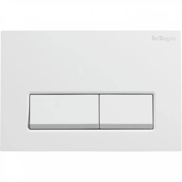 Кнопка смыва BelBagno BB-15R-BL для инсталляции, белый глянец