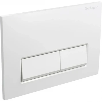 Кнопка смыва BelBagno BB-15R-BL для инсталляции, белый глянец