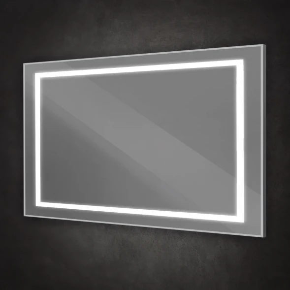 Зеркало BelBagno Kraft SPC-KRAFT-1400-800-SENS-AL 140x80 см, с LED-подсветкой, сенсорным выключателем, алюминий