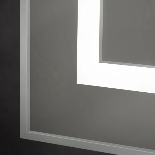 Зеркало BelBagno Kraft SPC-KRAFT-1400-800-SENS-AL 140x80 см, с LED-подсветкой, сенсорным выключателем, алюминий