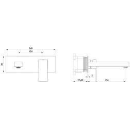 Смеситель для раковины Wonzon &amp; Woghand Cube WW-88869016-BG встраиваемый, золотой матовый