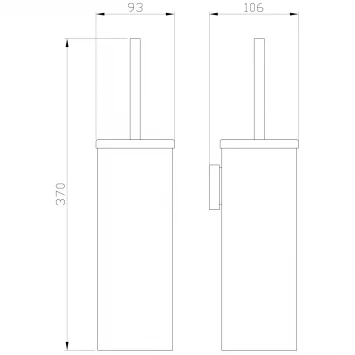 Ёршик Wonzon &amp; Woghand Easy WW-8119 настенный, хром