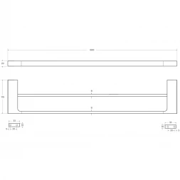 Полотенцедержатель Cezares Slider SLIDER-THD-60-IN 60 см, сатин