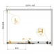Душевой уголок 110x80 см Cezares STYLUS-SOFT-AH-1-110/80-C-Cr прозрачное