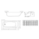 Ванна стальная BLB Universal HG B75H handles 170x75 см, с отверстиями под ручки, белый