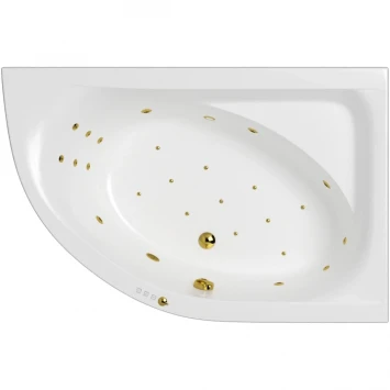 Акриловая ванна Whitecross Aquarella 0109.170110.100.ULTRA.GL 170x110 см R, с гидромассажем, угловая, белый