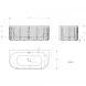 Ванна из литьевого мрамора AltroBagno Fabiana AltroBagnoFabiana090209CementGrey 170x80 см, отдельностоящая, серый цемент