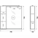 Зеркальный шкаф 70x75 см Bianco Lucido BelBagno Marino MARINO-SPC-700/750-1A-BL-P-L