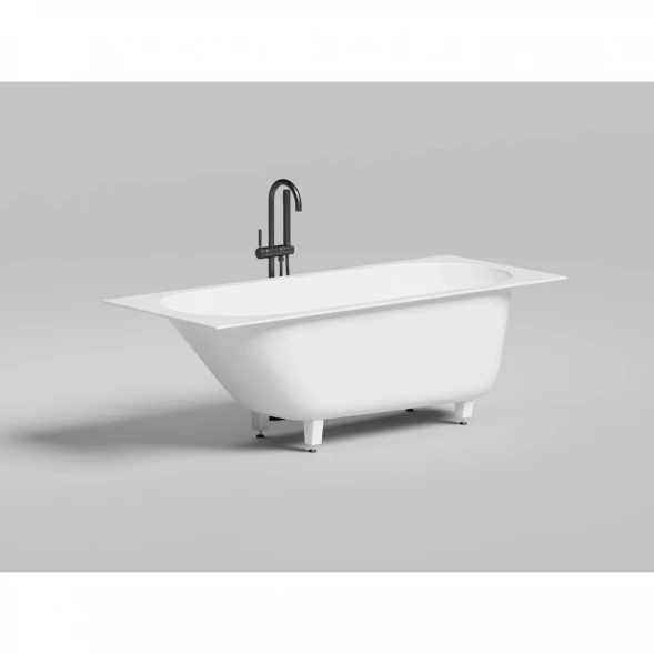 Ванна из литьевого мрамора Salini S-Sense Ornella Kit 102416G 160x70 см, белый глянец