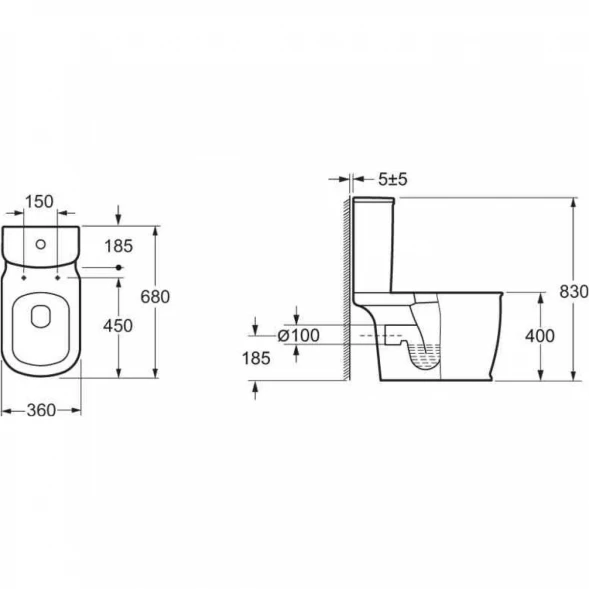 Чаша напольного унитаза BelBagno Prado BB10150CP