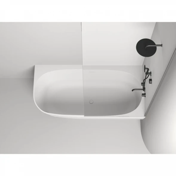 Ванна из литьевого мрамора Salini S-Stone Sofia Corner 102524M 170x85 см R, белый матовый