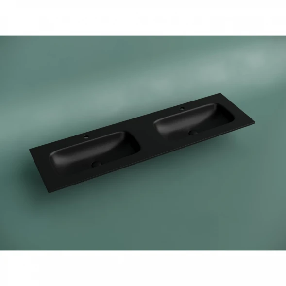 Раковина Ceramica Nova Grace CN7023MB 161x46 см, накладная, черный матовый