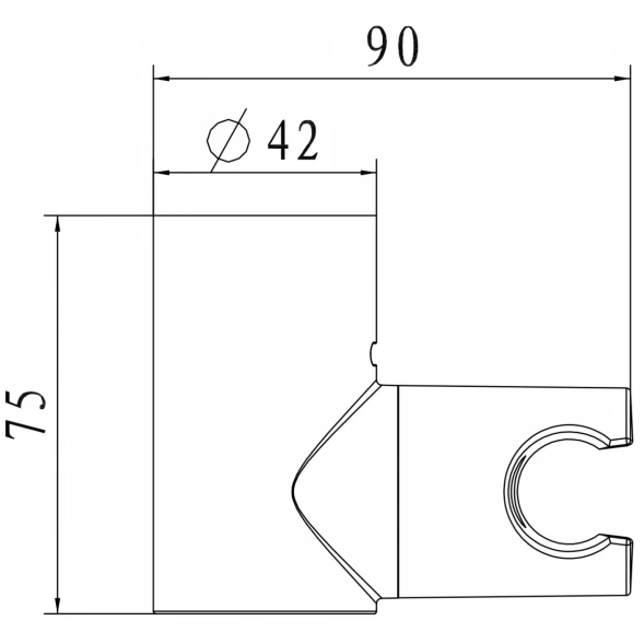 Держатель для душа Wonzon &amp; Woghand WW-994224-CR хром