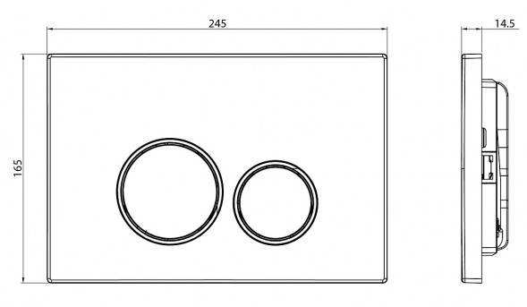Кнопка смыва Charus Bagliore FP.330.FOXY.10 оранжевое стекло