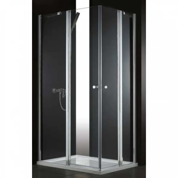 Душевой уголок Cezares Elena 120x100 см текстурное стекло ELENA-W-AH-2-120/100-P-Cr-L