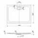 Душевой поддон из литьевого мрамора 120x90 см Cezares Titan TRAY-TITAN-AH-120/90-25-W
