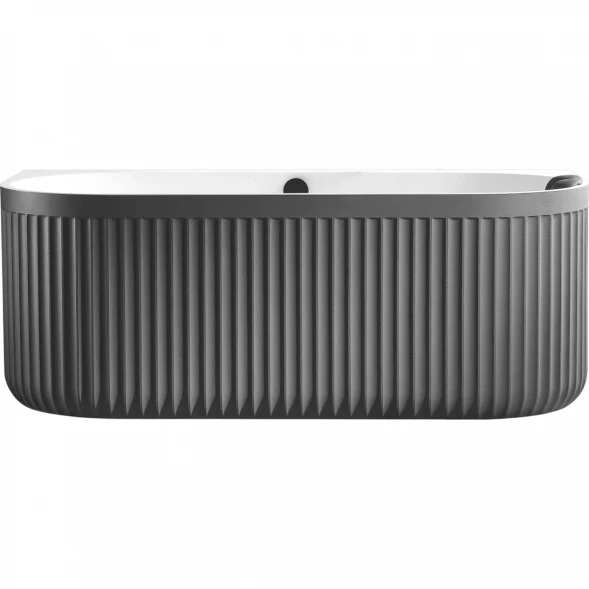 Ванна из литьевого мрамора AltroBagno Fabiana AltroBagnoFabiana090210CementGrey&amp;White 170x80 см, отдельностоящая, белый/серый цемент