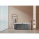 Ванна из литьевого мрамора AltroBagno Fabiana AltroBagnoFabiana090210CementGrey&amp;White 170x80 см, отдельностоящая, белый/серый цемент