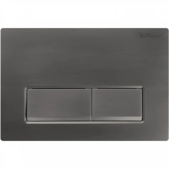 Кнопка смыва BelBagno BB-15R-GM для инсталляции, оружейная сталь матовый