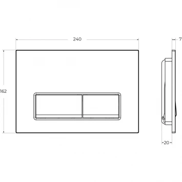 Кнопка смыва BelBagno BB-15R-GM для инсталляции, оружейная сталь матовый