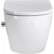 Унитаз подвесной BelBagno Uno BB3105CHR-BS/SC безободковый, с функцией биде, с сиденьем микролифт, белый