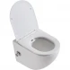 Унитаз подвесной BelBagno Uno BB3105CHR-BS/SC безободковый, с функцией биде, с сиденьем микролифт, белый