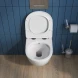 Унитаз подвесной BelBagno Uno BB3105CHR-BS/SC безободковый, с функцией биде, с сиденьем микролифт, белый