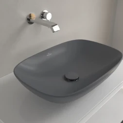Раковина Villeroy &amp; Boch Loop &amp; Friends 4A4901I4 56x38 см, накладная, графит матовый