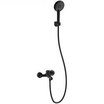 Смеситель для ванны Wonzon &amp; Woghand WW-4530-MB с душевым гарнитуром, черный матовый