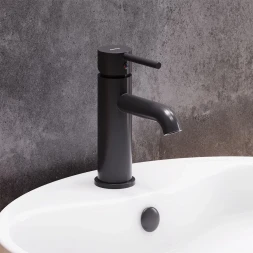 Смеситель для раковины Damixa Scandinavian Pure 360210300 без донного клапана, черный матовый