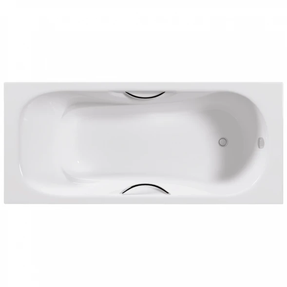 Ванна чугунная Delice Malibu DLR230610R 180x80 см, с отверстиями под ручки, белый