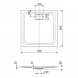 Душевой поддон из литьевого мрамора 90x90 см Cezares Titan TRAY-TITAN-A-90-25-W