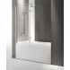 Шторка для ванны Cezares Eco 120 см текстурное стекло ECO-O-V-21-120/140-P-Cr-L