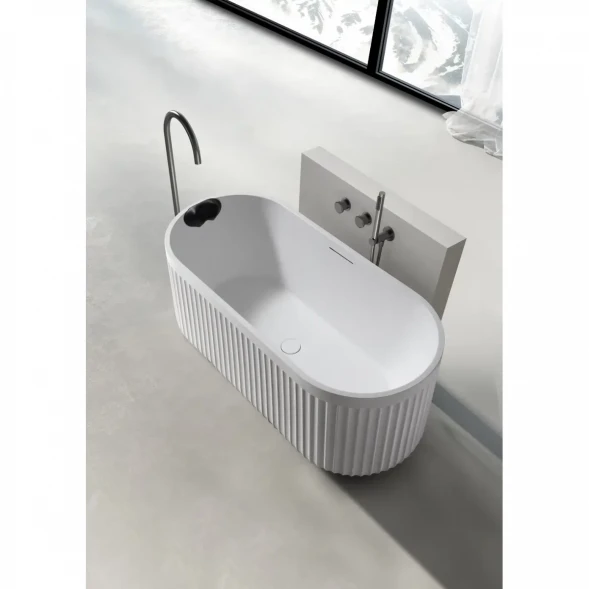 Ванна из литьевого мрамора AltroBagno Gianni AltroBagnoGianni090211White 170x75 см, отдельностоящая, белый