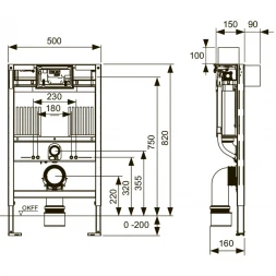 Инсталляция для унитаза-биде Tece TECEprofil 9300380