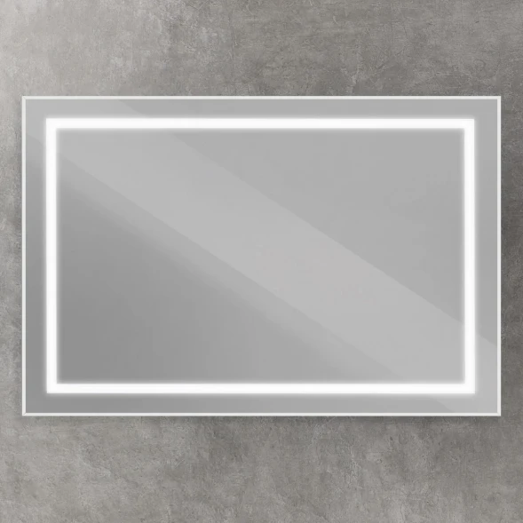 Зеркало BelBagno Kraft SPC-KRAFT-1200-800-SENS-AL 120x80 см, с LED-подсветкой, сенсорным выключателем, алюминий